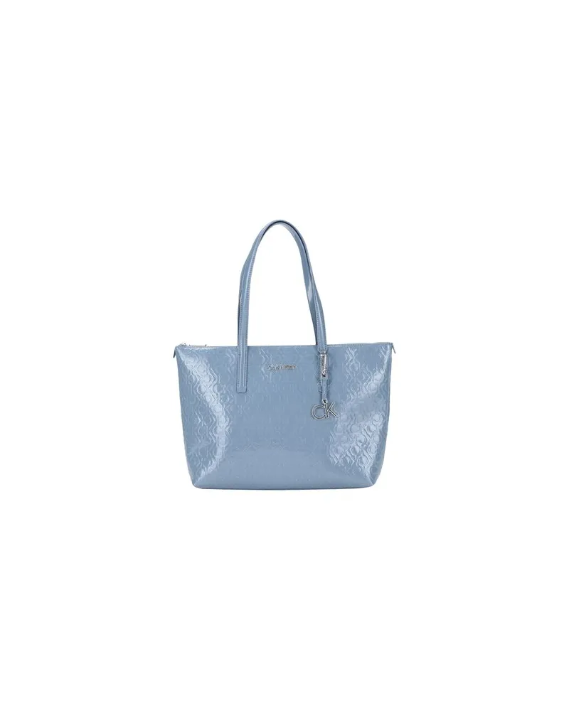 Calvin Klein CK MUST SHOPPER MD EM MONO  - TASCHEN - Handtaschenauf YOOX.COM Blaugrau