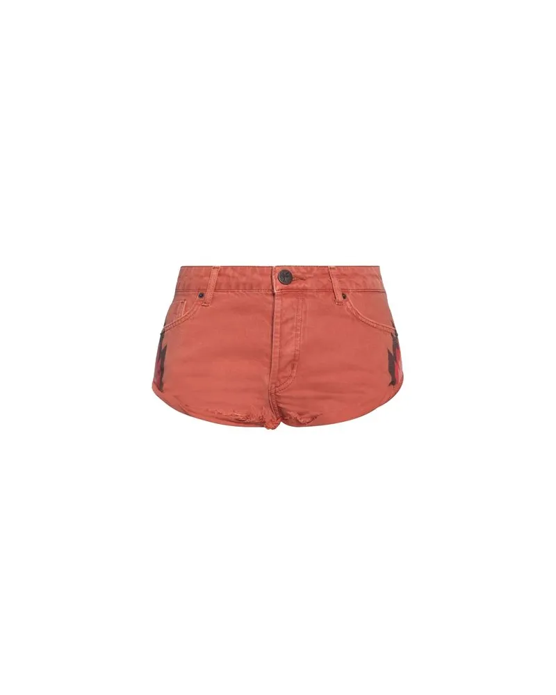 One Teaspoon HOSEN & RÖCKE - Jeansshortsauf YOOX.COM Rostrot