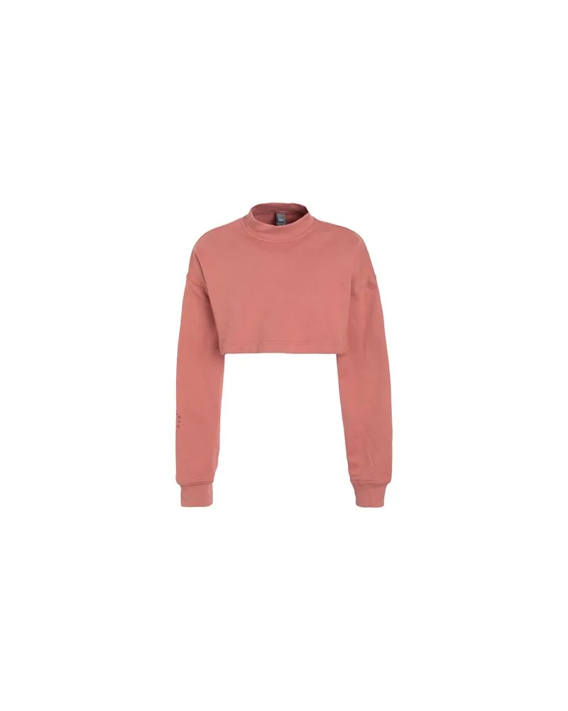 adidas TrueCasuals Cropped Sportswear Sweatshirt  - TOPS - Sweatshirtsauf YOOX.COM Rostrot