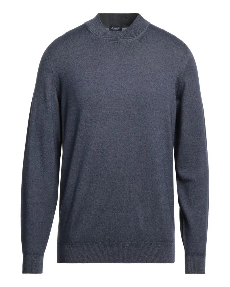 Drumohr  Rollkragenpullover Taubenblau