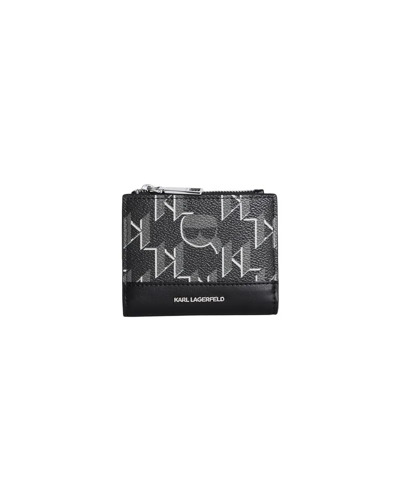 Karl Lagerfeld K/IKONIK 2.0 MONO CC BIFOLD CH  - Kleinlederwaren - Brieftaschenauf YOOX.COM Schwarz