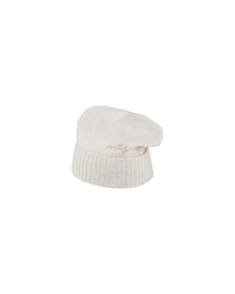 Brunello Cucinelli ACCESSOIRES - Mützen & Hüteauf YOOX.COM Cremeweiß