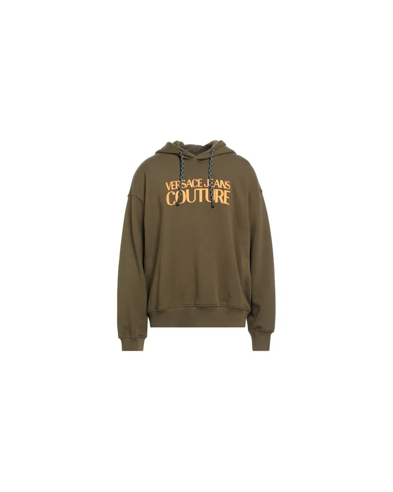 Versace Jeans TOPS - Sweatshirtsauf YOOX.COM Militärgrün