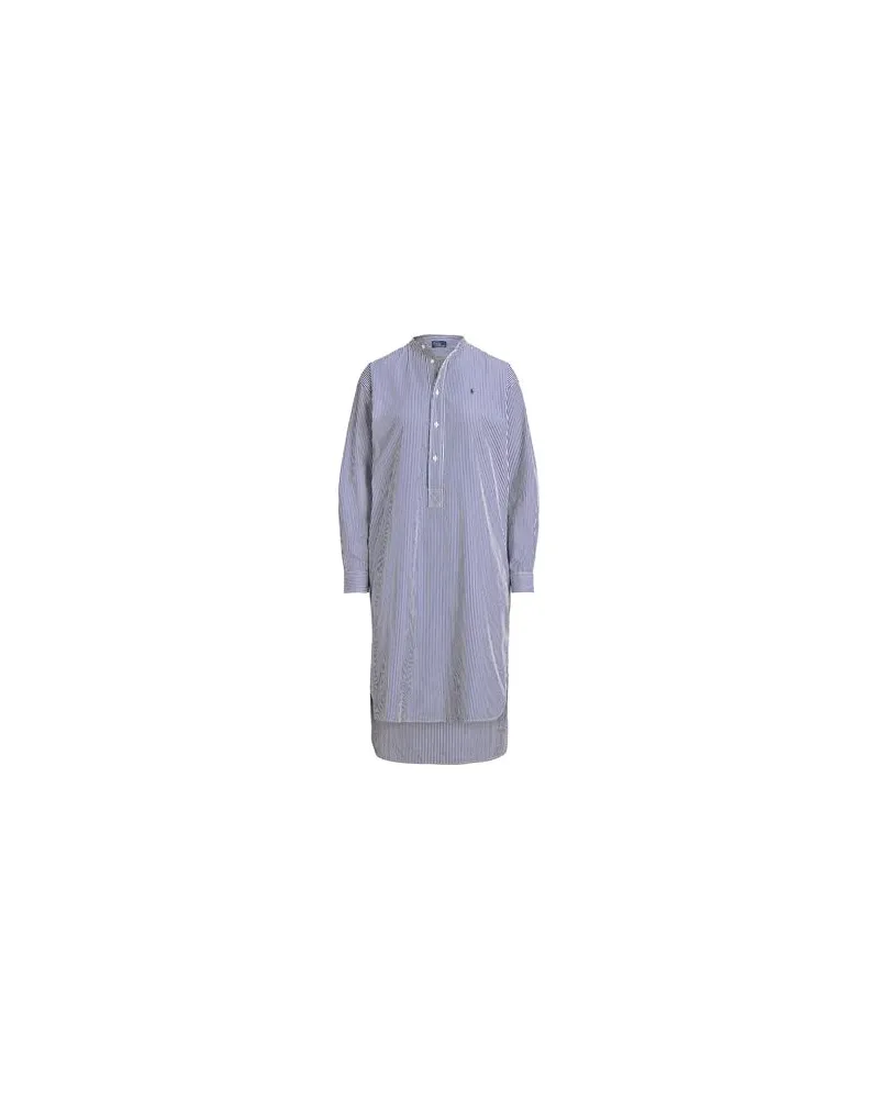 Ralph Lauren STRIPED COTTON SHIRTDRESS  - KLEIDER - Midi-Kleiderauf YOOX.COM Blau