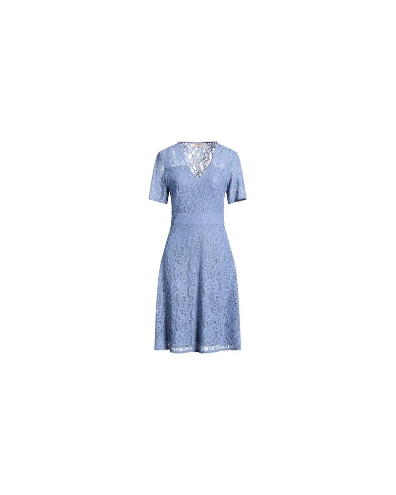 Twin-Set KLEIDER - Midi-Kleiderauf YOOX.COM Taubenblau