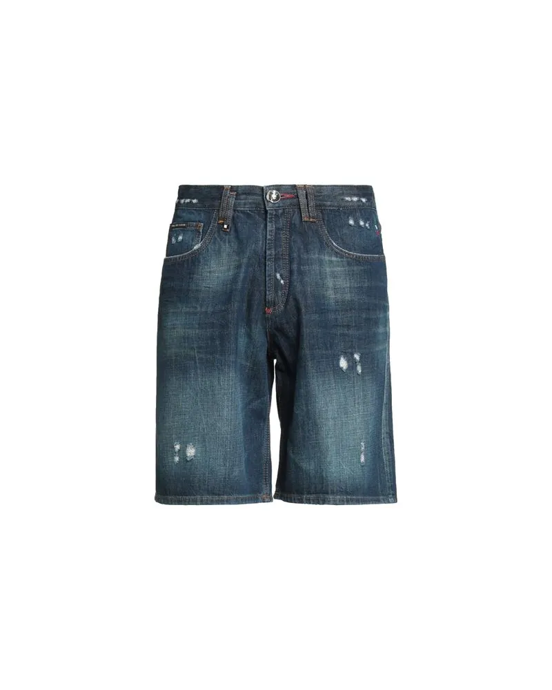 Philipp Plein HOSEN & RÖCKE - Jeansshortsauf YOOX.COM Blau