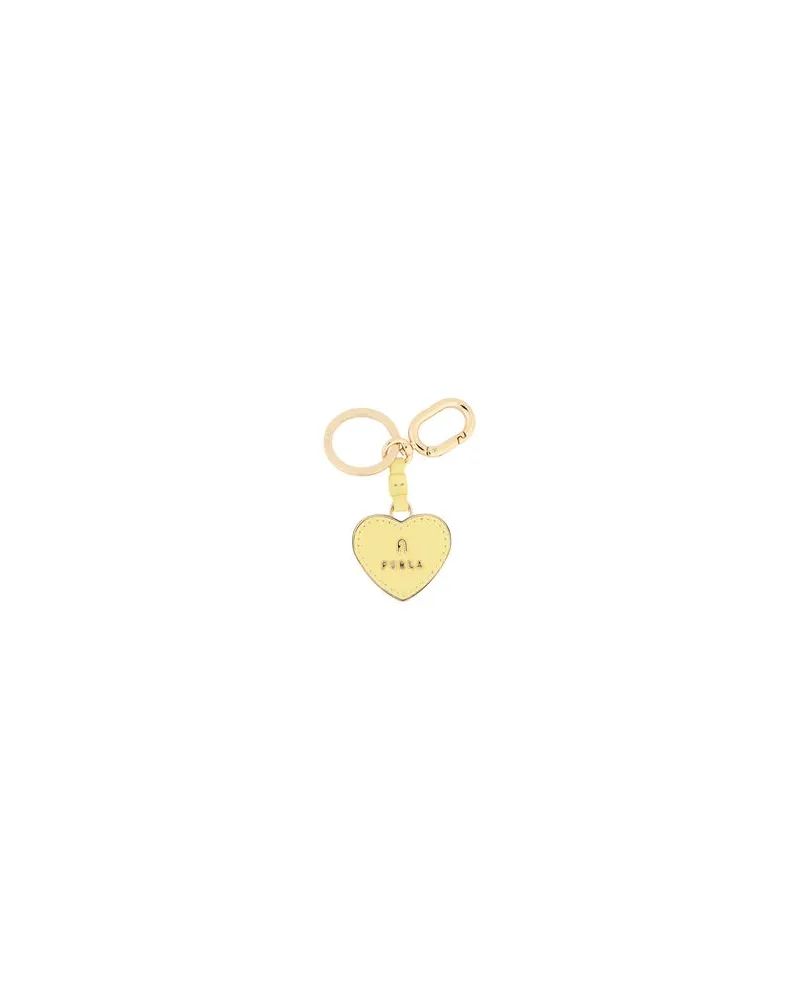 Furla CAMELIA KEYRING HEART  - Kleinlederwaren - Schlüsselanhängerauf YOOX.COM Pastellgelb
