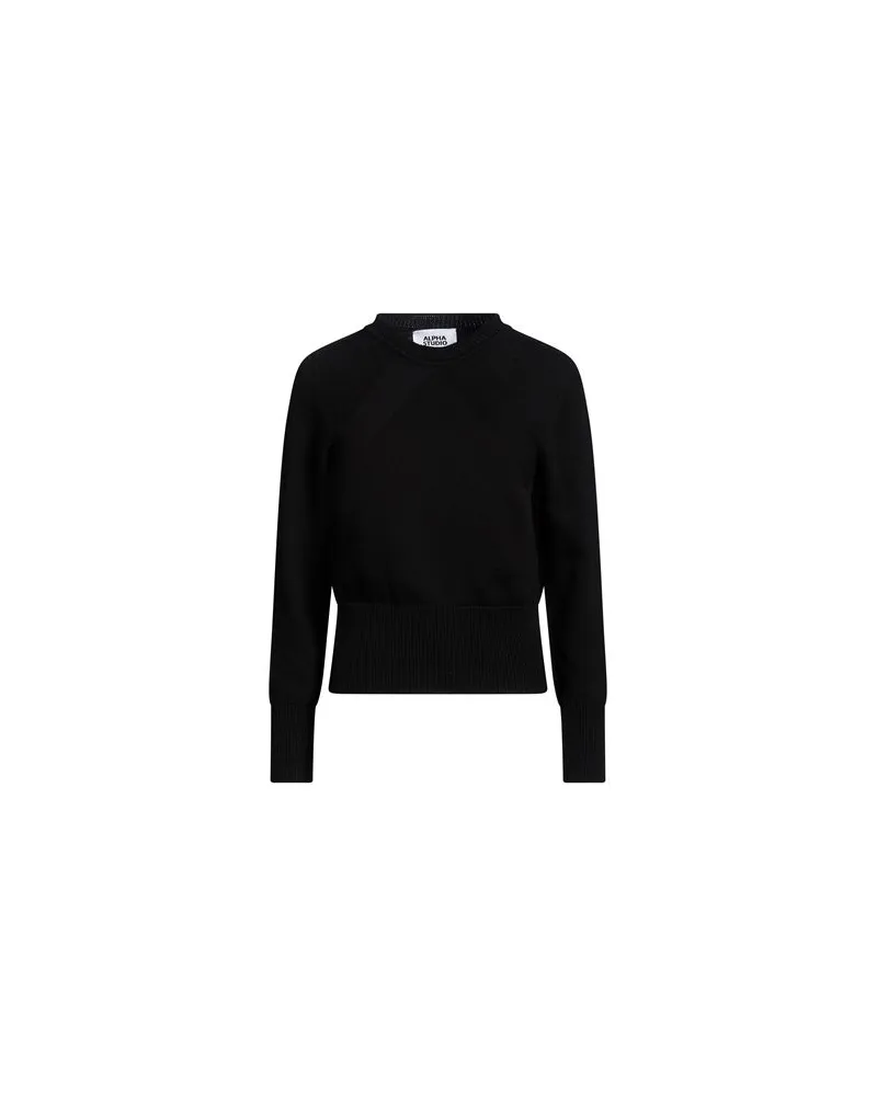 Alpha Studio STRICKWAREN - Pulloverauf YOOX.COM Schwarz