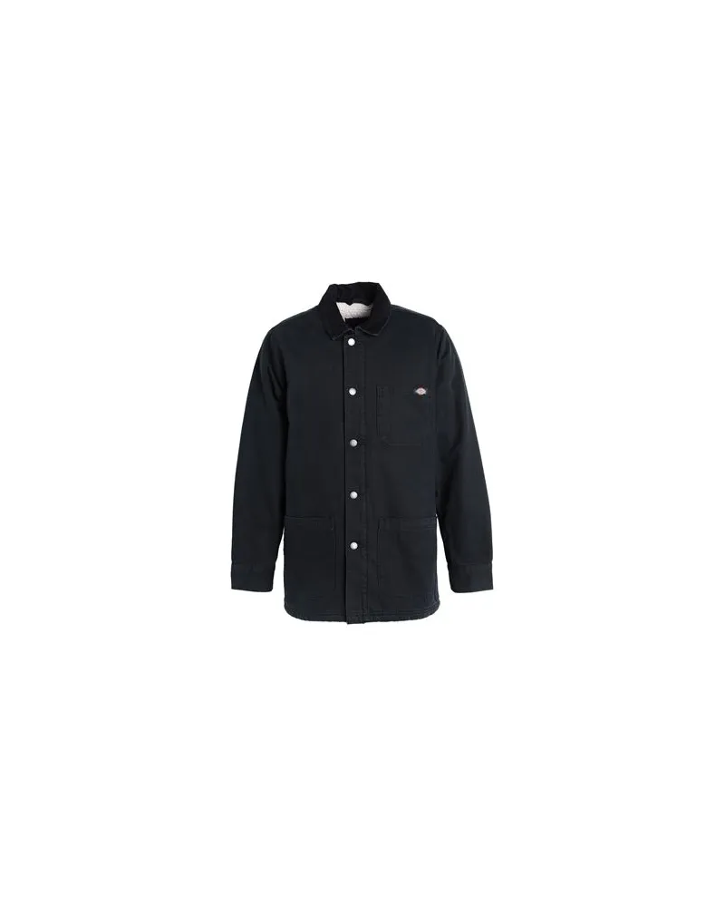 Dickies DUCK HIGH PILE FLCE LINE CHORE JCKT  - JACKEN & MÄNTEL - Mäntelauf YOOX.COM Schwarz