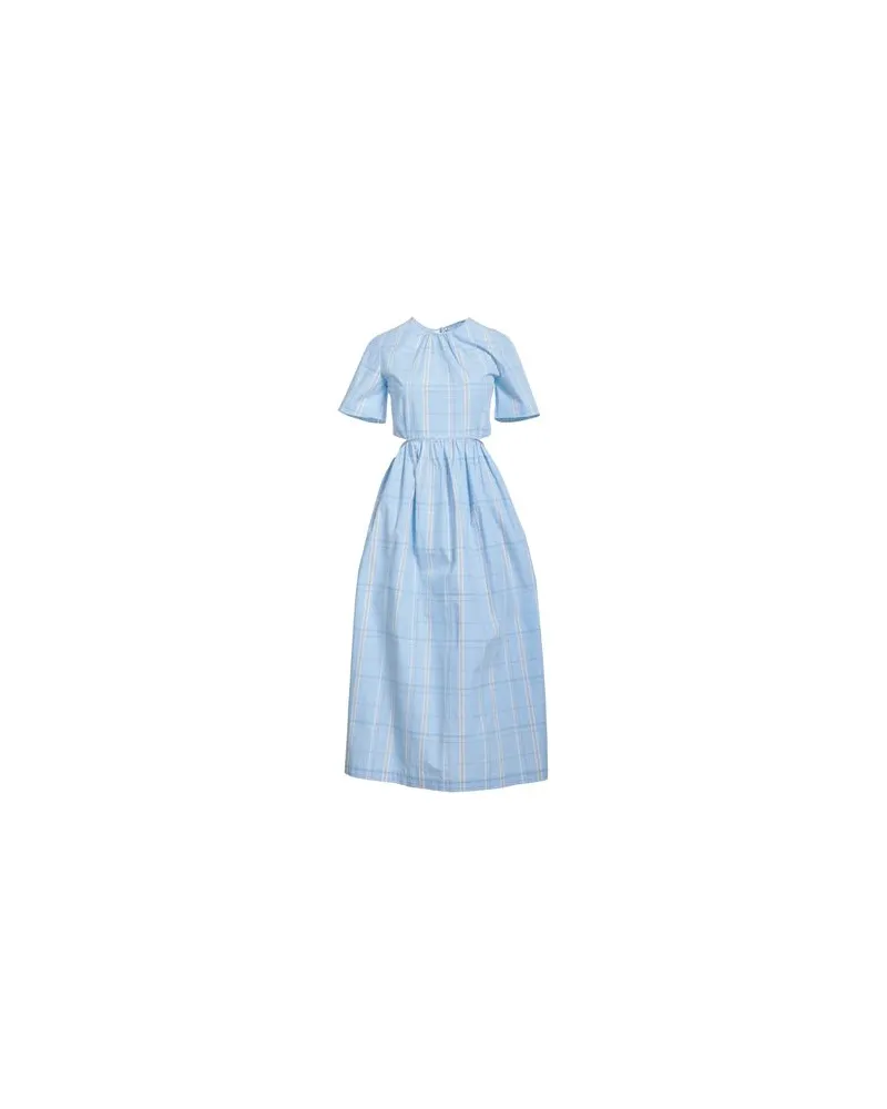 Semicouture KLEIDER - Maxi-Kleiderauf YOOX.COM Himmelblau