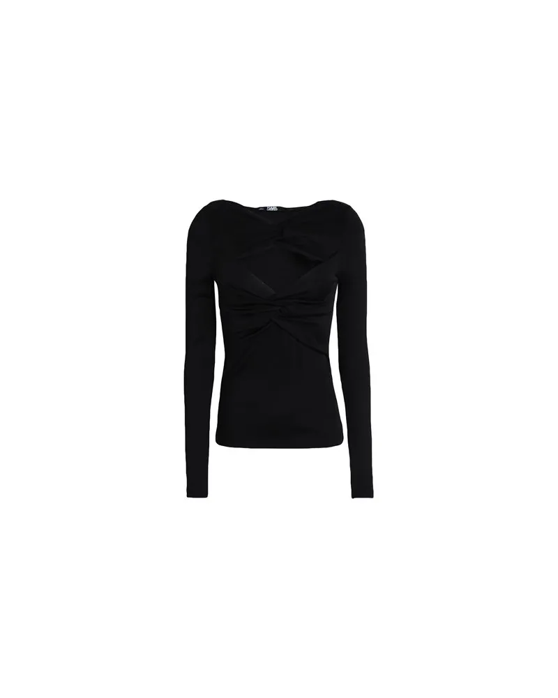 Karl Lagerfeld TWIST LSLV EVENING TOP  - TOPS - Topsauf YOOX.COM Schwarz