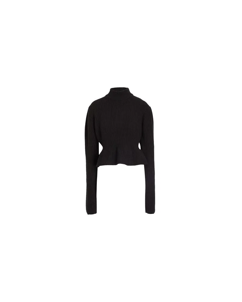 8 by Yoox WOOL BLEND RIBBED CREWNECK JUMPER  - STRICKWAREN - Rollkragenpulloverauf YOOX.COM Schwarz