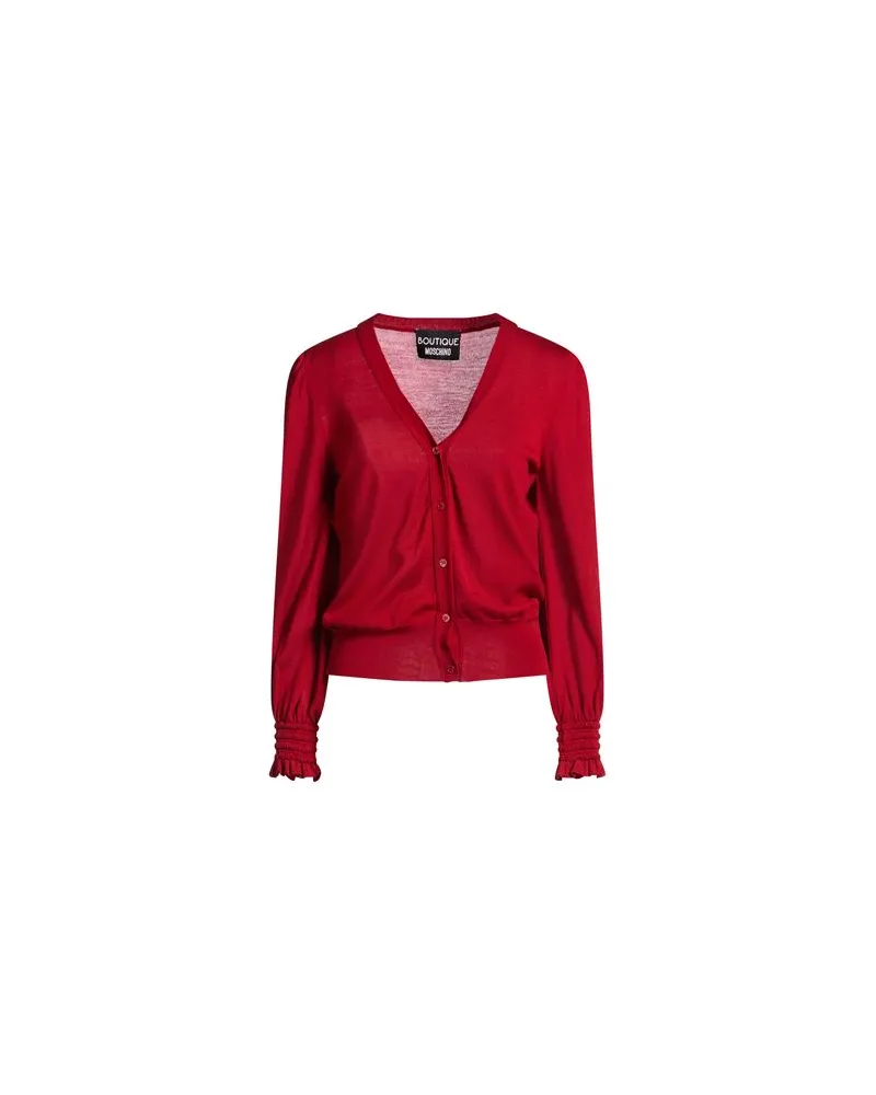 Moschino STRICKWAREN - Strickjackenauf YOOX.COM Ziegelrot