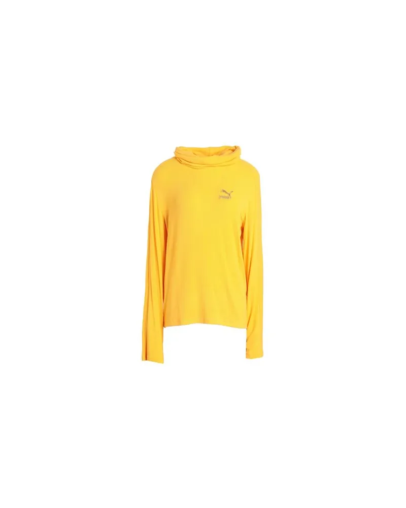 Puma LUXE SPORT T7 Fine Rib Longsleeve  - TOPS - T-shirtsauf YOOX.COM Gelb