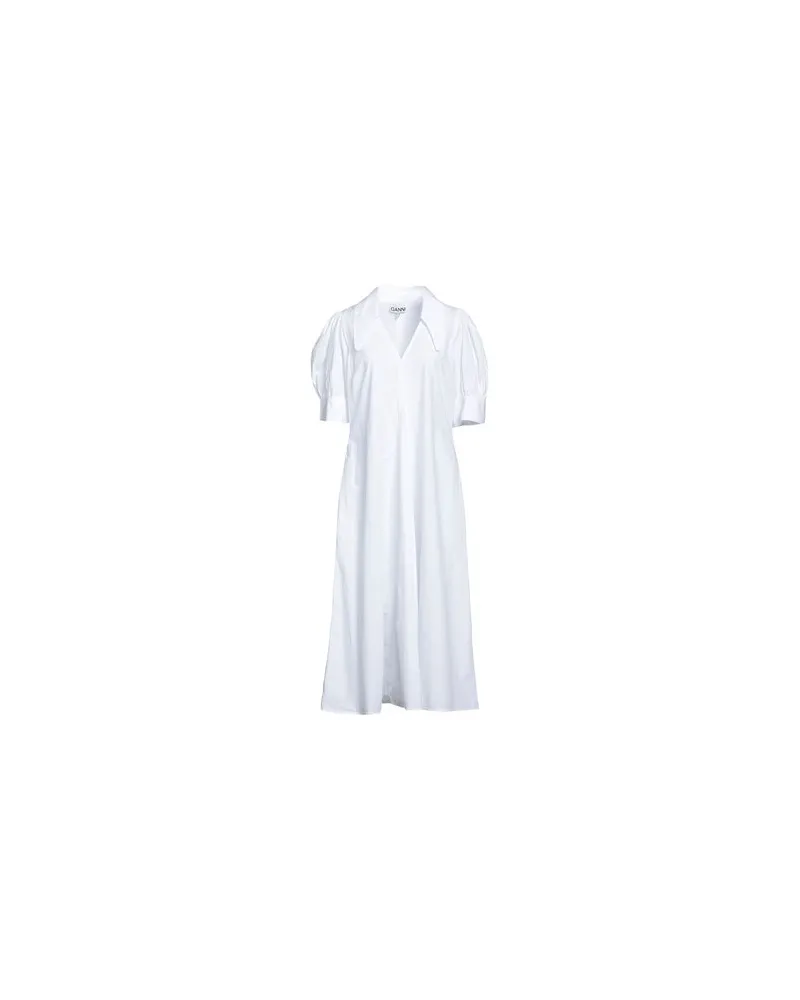 Ganni KLEIDER - Midi-Kleiderauf YOOX.COM Weiß