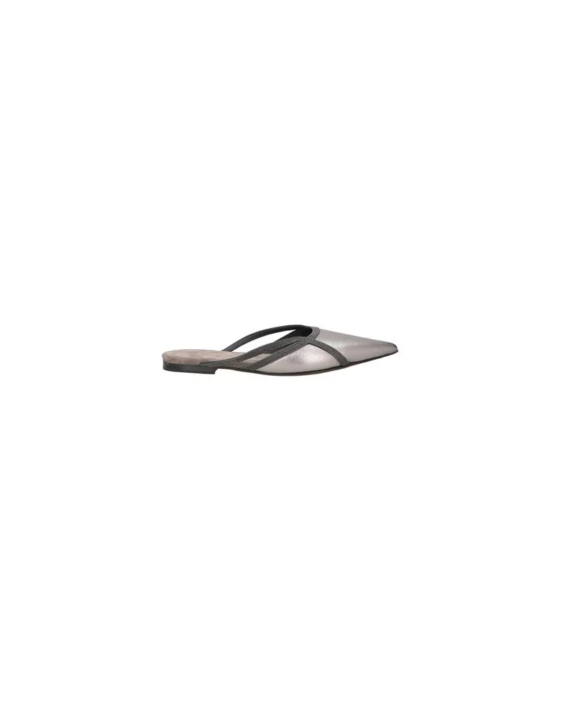 Brunello Cucinelli SCHUHE - Mules & Clogsauf YOOX.COM Silber