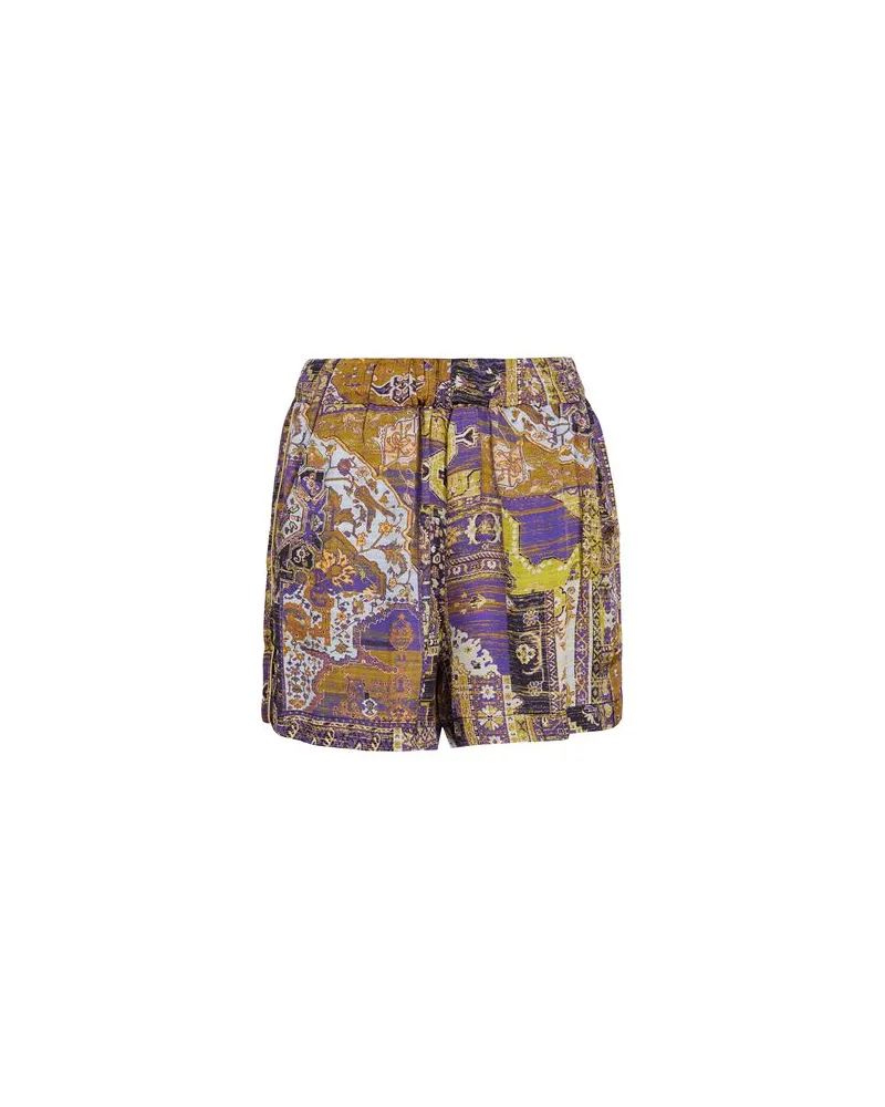 8 by Yoox PRINTED VISCOSE SHORTS  - HOSEN & RÖCKE - Shorts & Bermudashortsauf YOOX.COM Violett