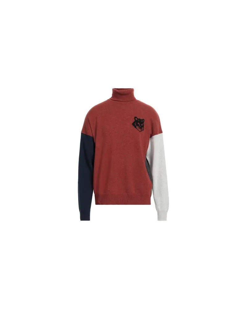 Kitsuné STRICKWAREN - Rollkragenpulloverauf YOOX.COM Ziegelrot