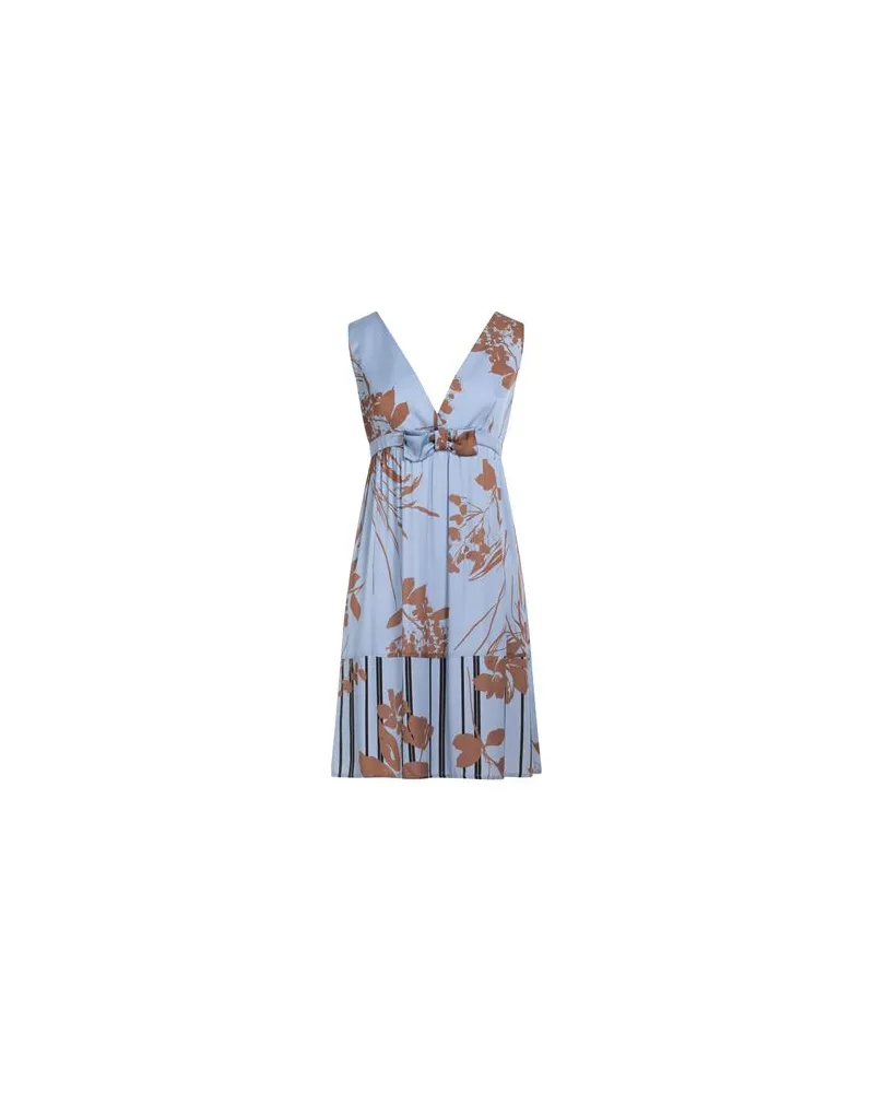 1-ONE KLEIDER - Mini-Kleiderauf YOOX.COM Himmelblau
