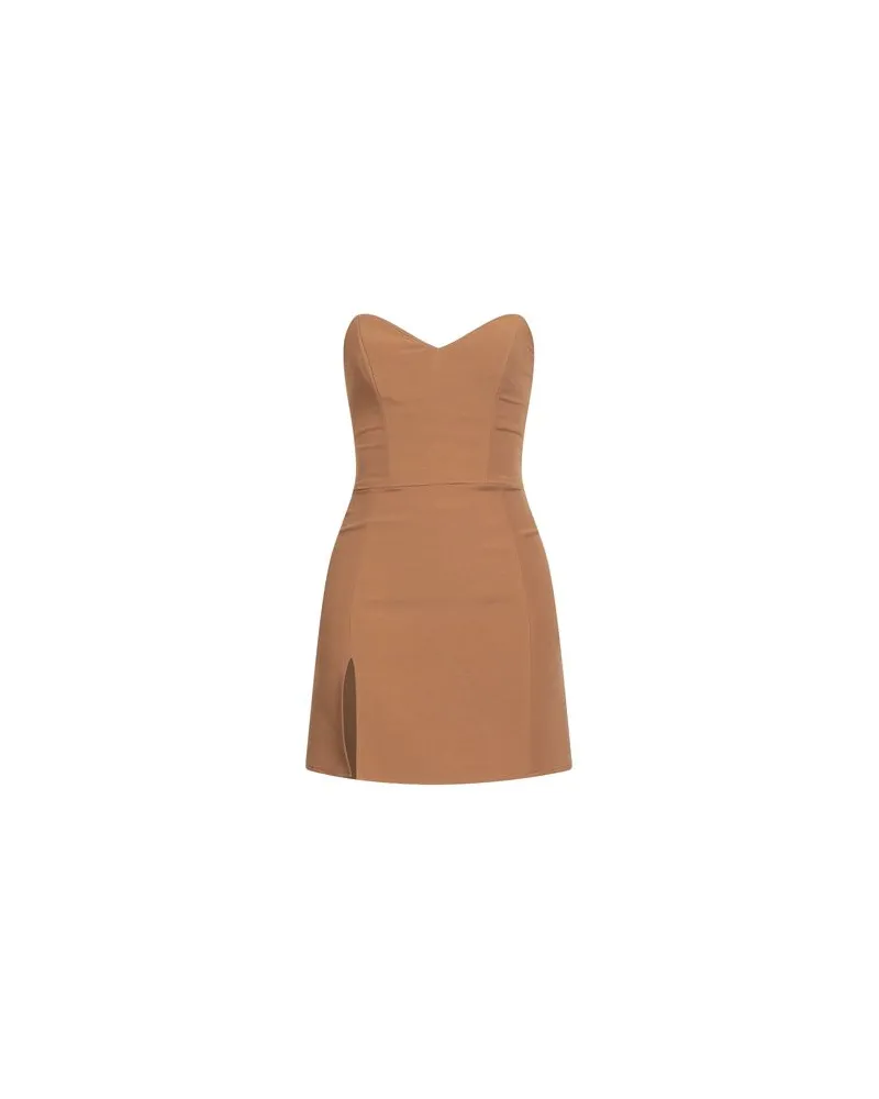 Elisabetta Franchi KLEIDER - Mini-Kleiderauf YOOX.COM Kamel