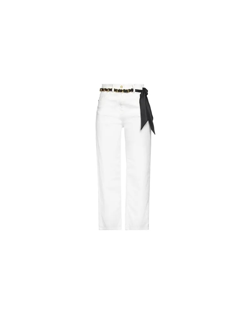 Elisabetta Franchi HOSEN & RÖCKE - Jeanshosenauf YOOX.COM Weiß