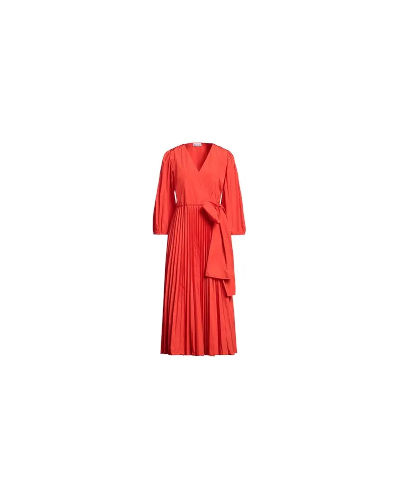 RED Valentino KLEIDER - Midi-Kleiderauf YOOX.COM Tomatenrot