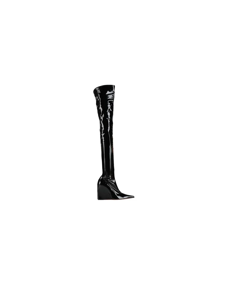 Amina Muaddi SCHUHE - Stiefelauf YOOX.COM Schwarz