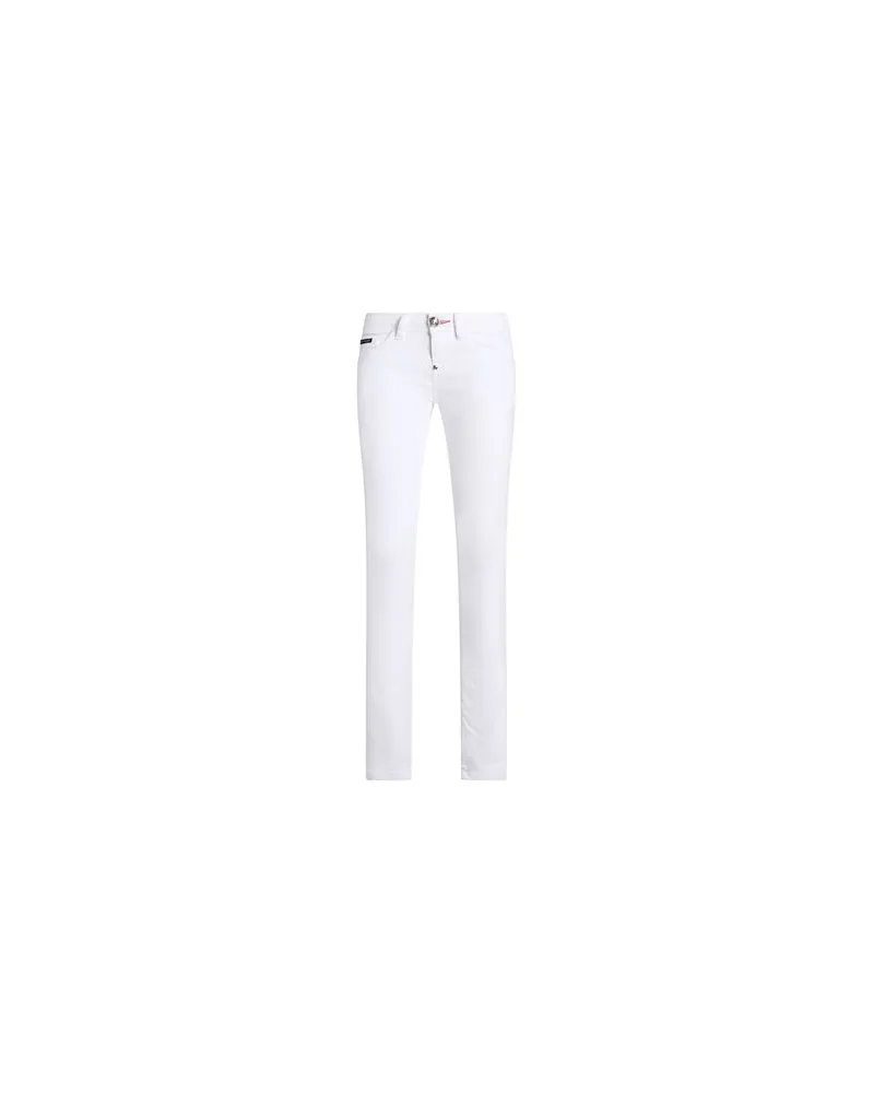 Philipp Plein HOSEN & RÖCKE - Jeanshosenauf YOOX.COM Weiß