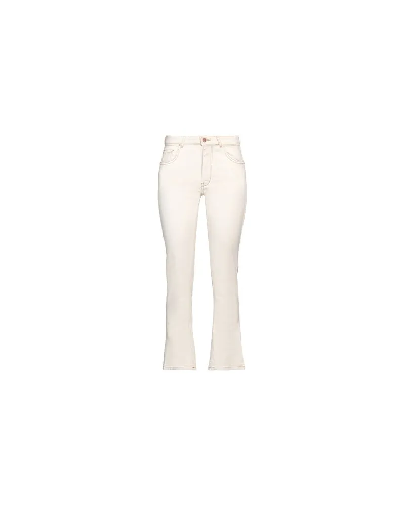 Re-HasH HOSEN & RÖCKE - Jeanshosenauf YOOX.COM Cremeweiß