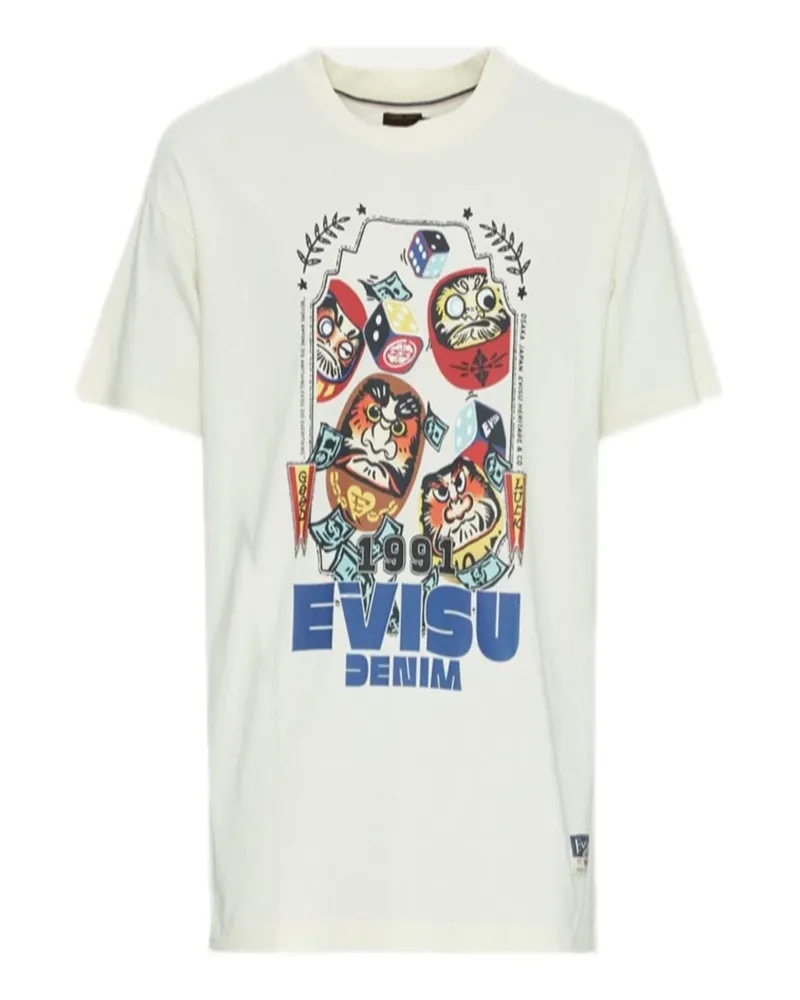 Evisu T-shirts Elfenbein