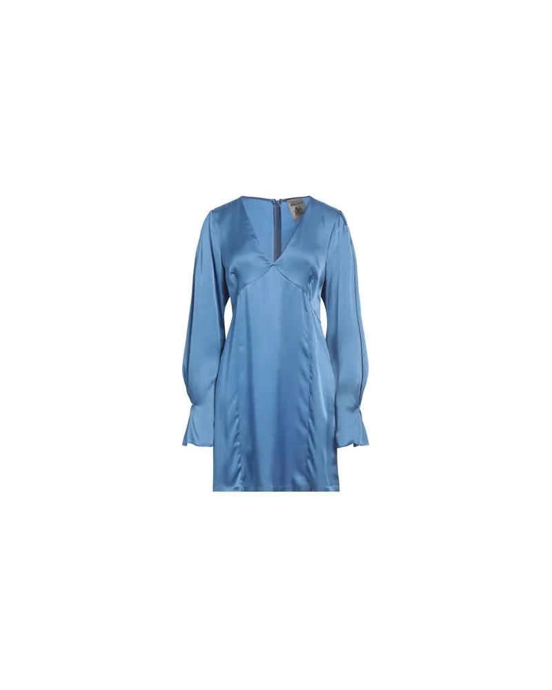 Semicouture KLEIDER - Mini-Kleiderauf YOOX.COM Taubenblau