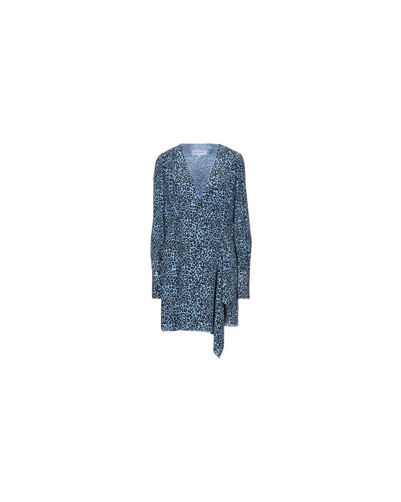 LES RÊVERIES KLEIDER - Mini-Kleiderauf YOOX.COM Azurblau
