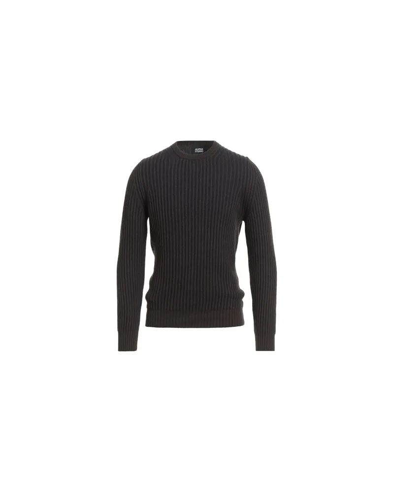 Alpha Studio STRICKWAREN - Pulloverauf YOOX.COM Dunkelbraun
