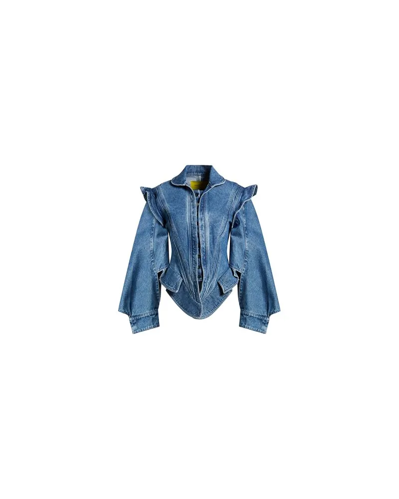 Marques ' Almeida JACKEN & MÄNTEL - Jeansjacken/Mäntelauf YOOX.COM Blau