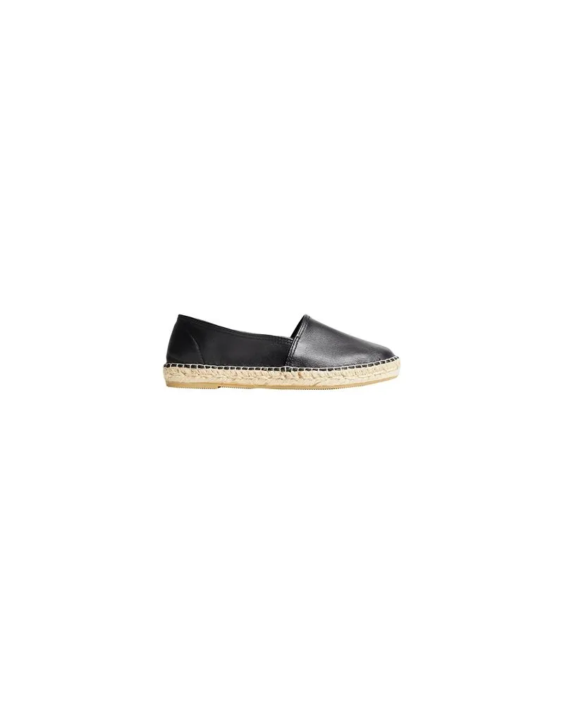 8 by Yoox LEATHER ROUND TOE ESPADRILLES   - SCHUHE - Espadrillesauf YOOX.COM Schwarz
