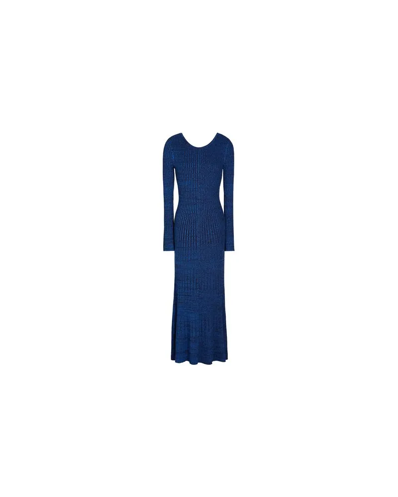 8 by Yoox VISCOSE BLEND RIB KNIT MAXI DRESS  - KLEIDER - Maxi-Kleiderauf YOOX.COM Blau
