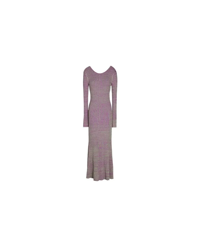 8 by Yoox VISCOSE BLEND RIB KNIT MAXI DRESS  - KLEIDER - Maxi-Kleiderauf YOOX.COM Violett