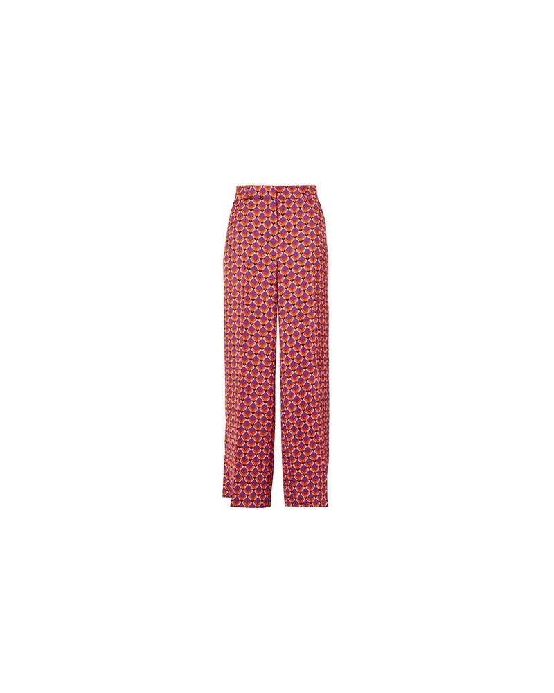 8 by Yoox RECYCLED POLY PRINTED WIDE LEG TROUSERS  - HOSEN & RÖCKE - Hosenauf YOOX.COM Orange