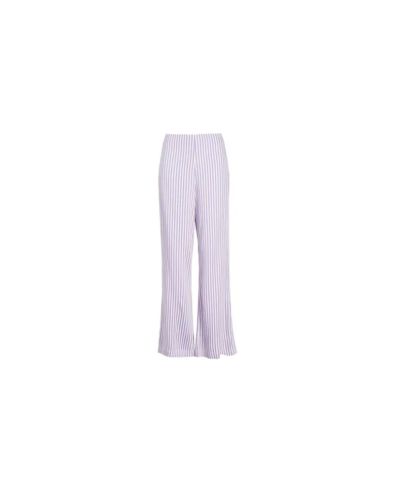 8 by Yoox STRIPED VISCOSE HIGH-WAIST PANTS   - HOSEN & RÖCKE - Hosenauf YOOX.COM Lila