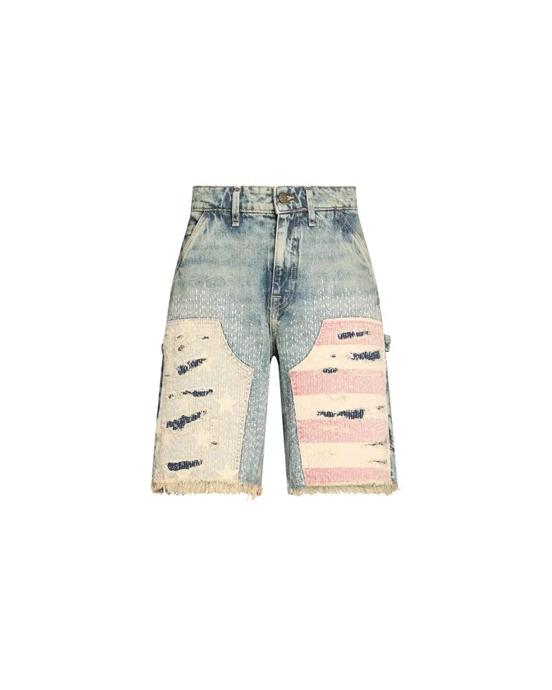 Guess HOSEN & RÖCKE - Jeansshortsauf YOOX.COM Blau