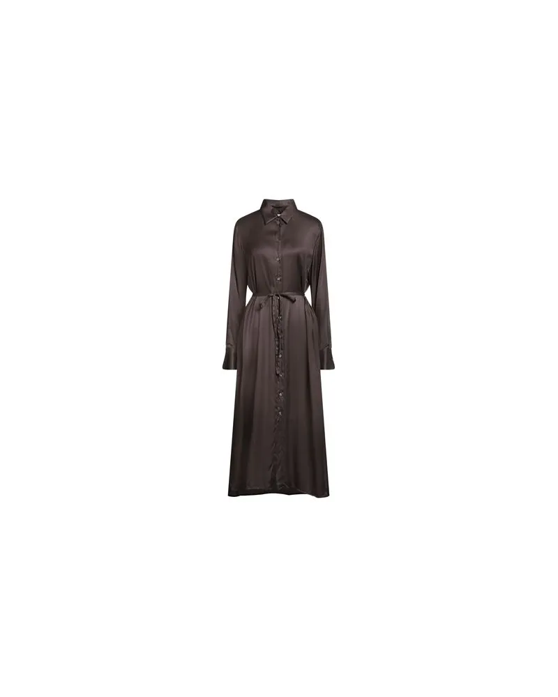 Robert Friedman KLEIDER - Maxi-Kleiderauf YOOX.COM Schokobraun