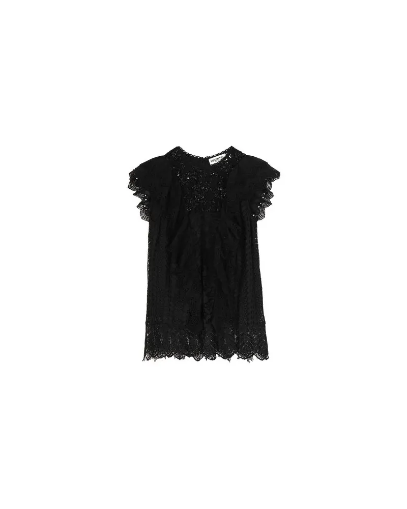 Essentiel VALAPLAYA LACE PATCHWORK TOP   - TOPS - Topsauf YOOX.COM Schwarz