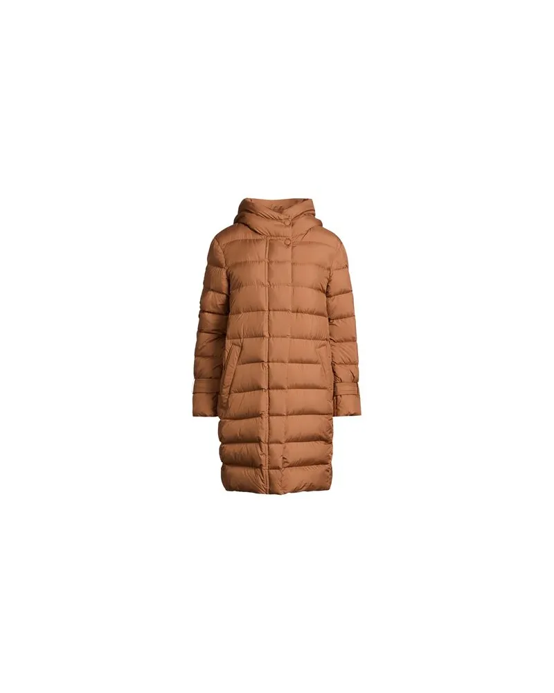 Woolrich ELLIS LIGHT DOWN HOODED PARKA   - JACKEN & MÄNTEL - Pufferjacken & Daunenjackenauf YOOX.COM Kamel