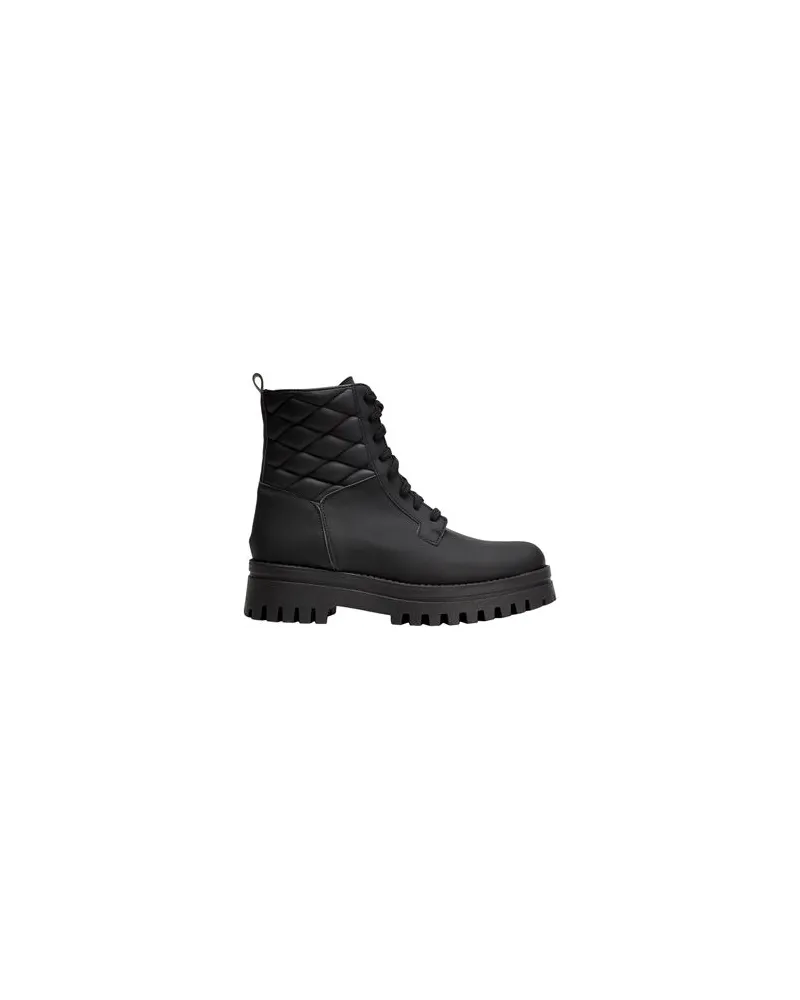8 by Yoox NYLON QUILTED LACE-UP ANKLE BOOT  - SCHUHE - Stiefelettenauf YOOX.COM Schwarz