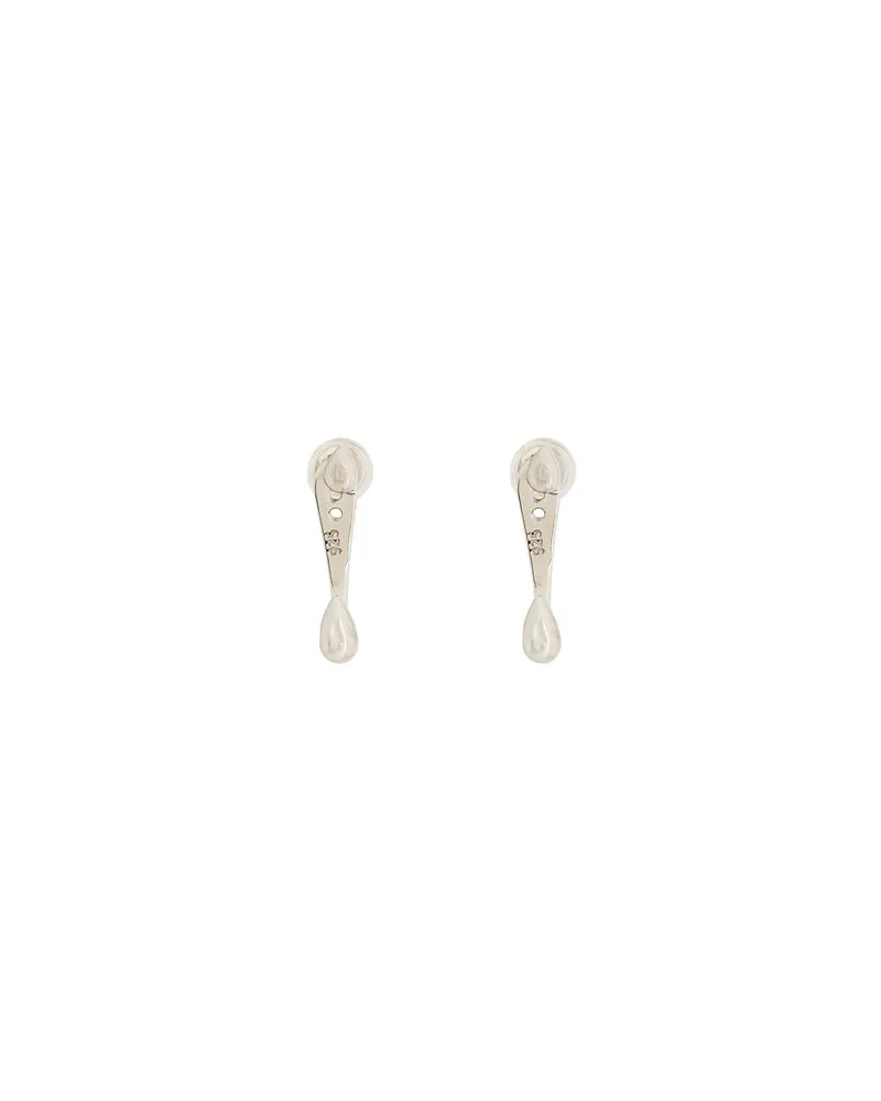8 by Yoox SILVER FUTURISTIC DROP EARRINGS  - SCHMUCK und UHREN - Ohrringeauf YOOX.COM Silber