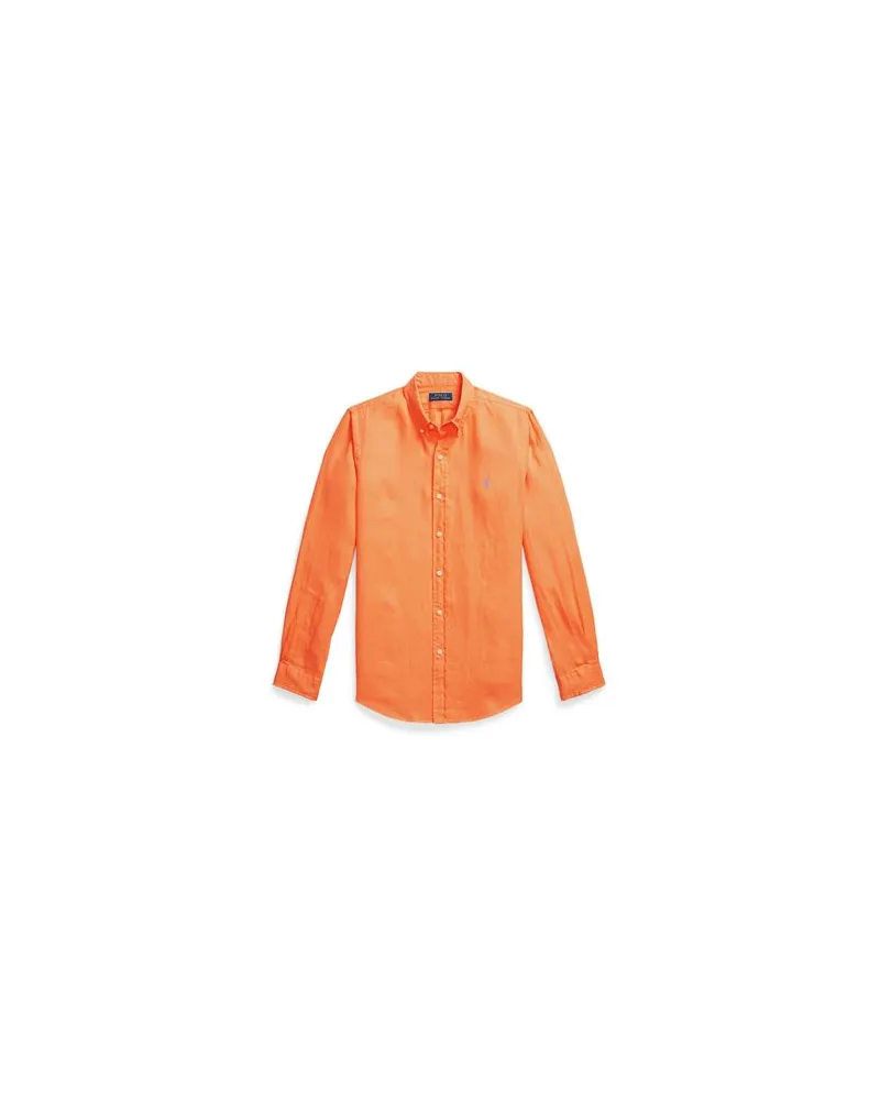Ralph Lauren SLIM FIT LINEN SHIRT  - TOPS - Hemdenauf YOOX.COM Orange