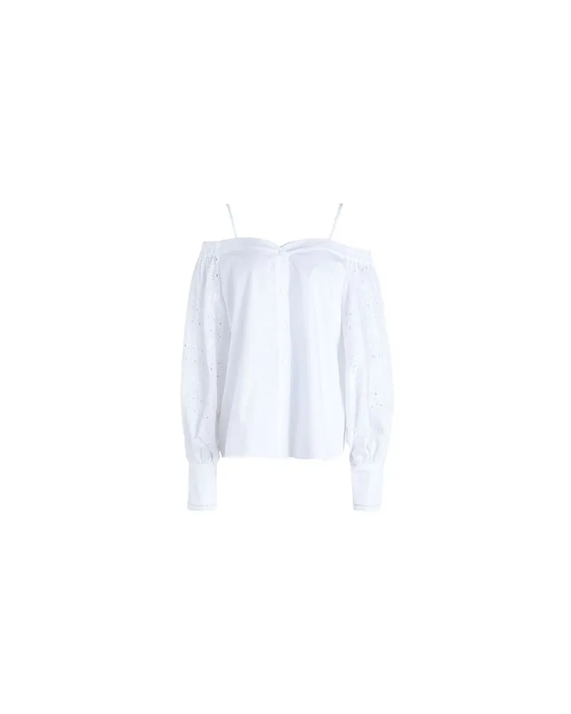 Karl Lagerfeld OFF SHOULDER EMBROIDERY TOP  - TOPS - Topsauf YOOX.COM Weiß