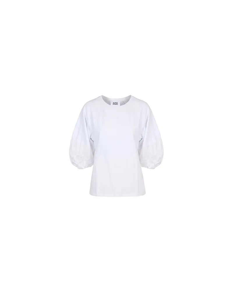 Alpha Studio TOPS - T-shirtsauf YOOX.COM Weiß