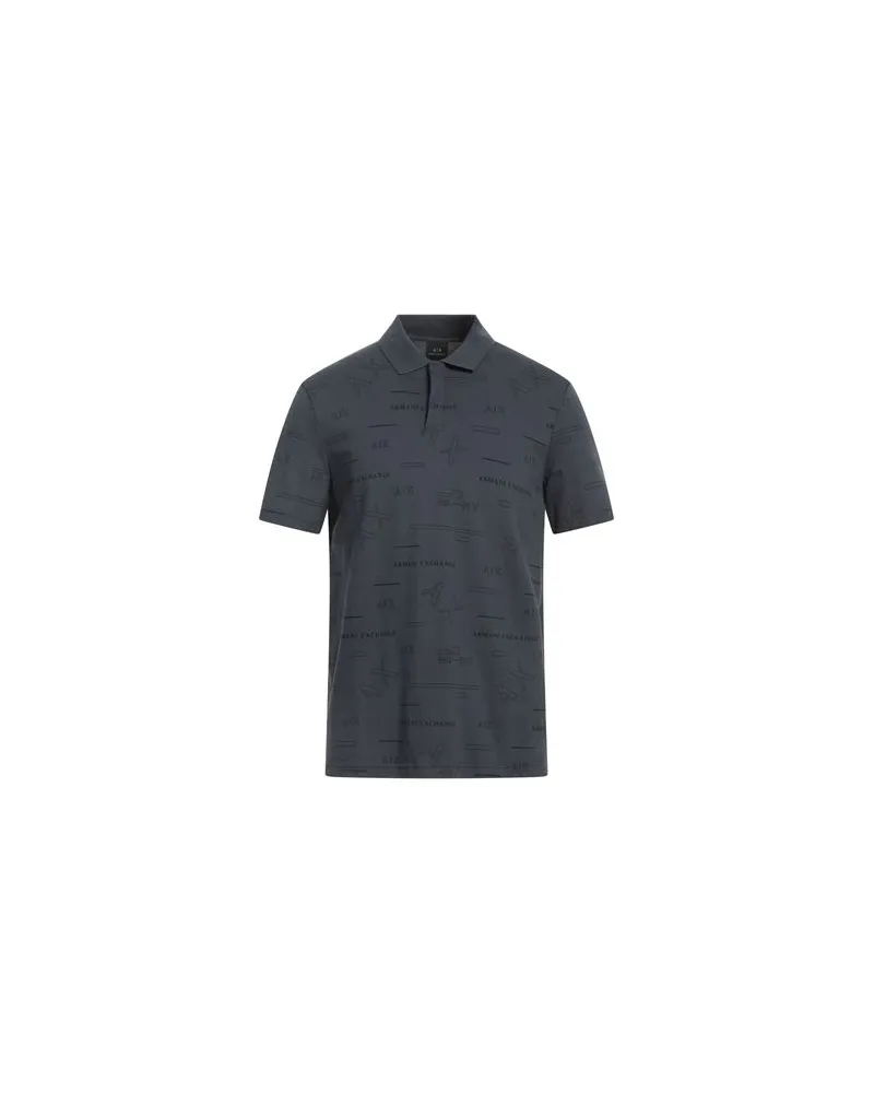 Armani Exchange TOPS - Poloshirtsauf YOOX.COM Taubenblau