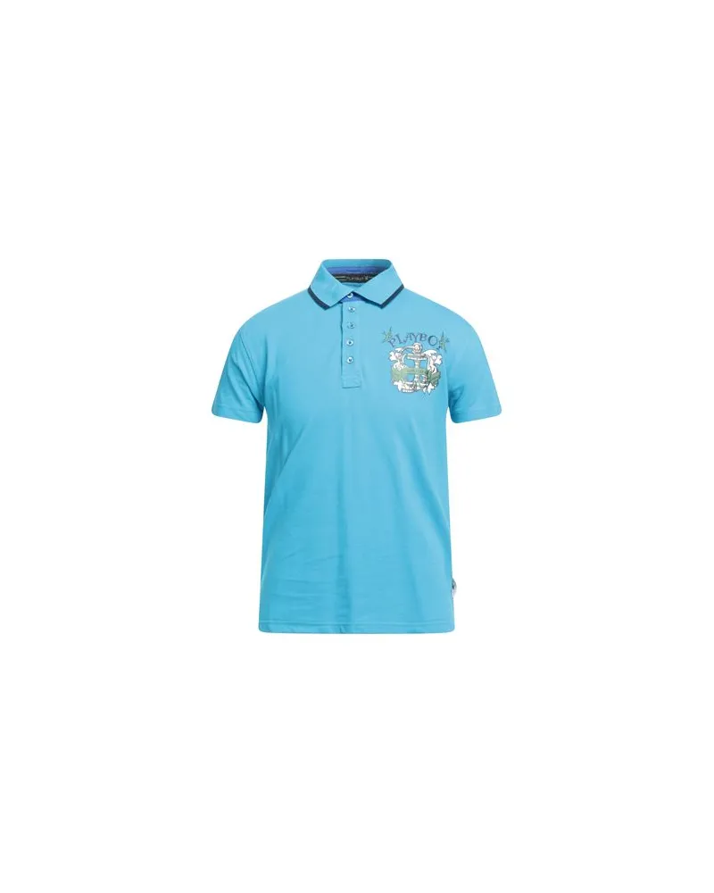 Playboy TOPS - Poloshirtsauf YOOX.COM Azurblau